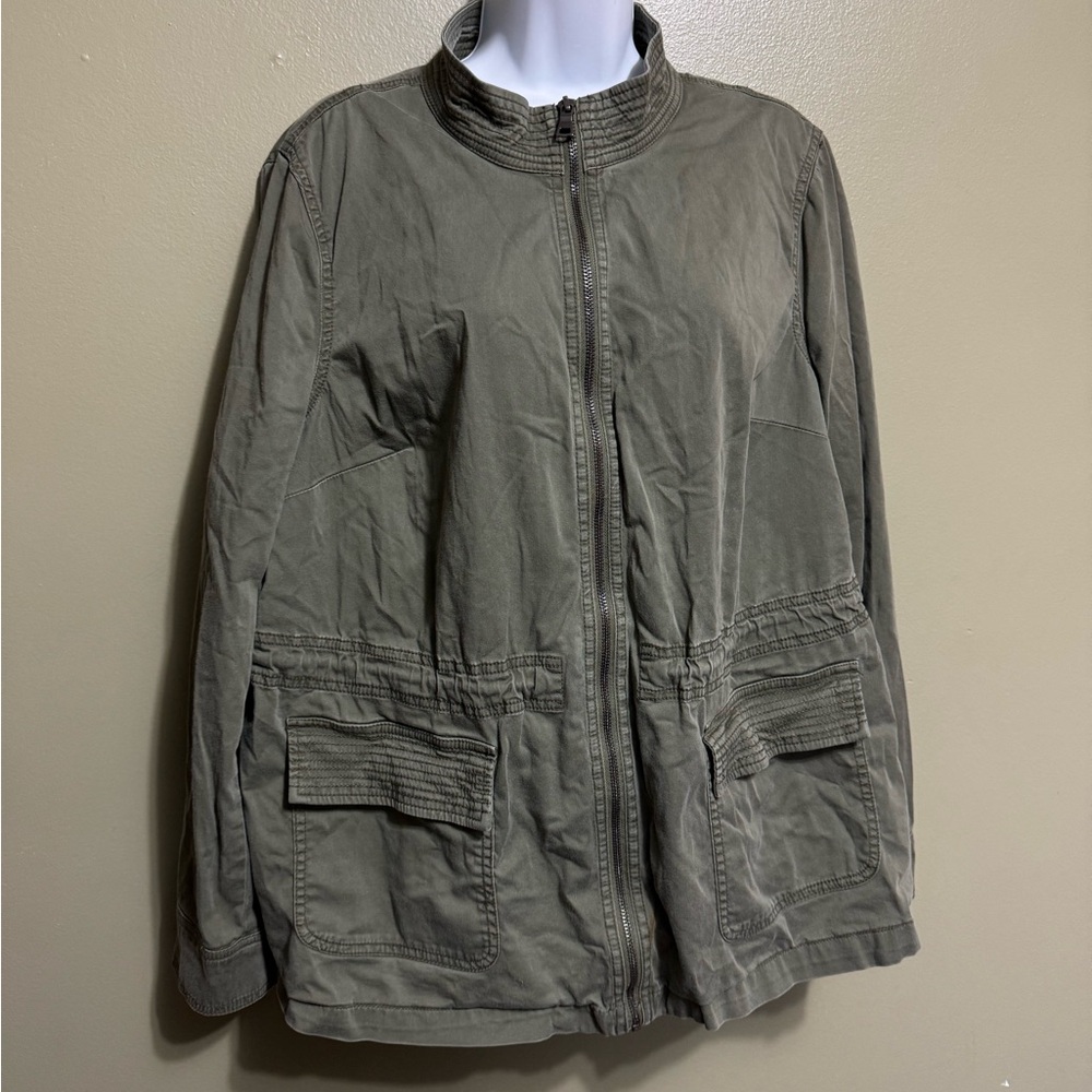 Lane Bryant Army Green Utility Jacket, Size 14/16